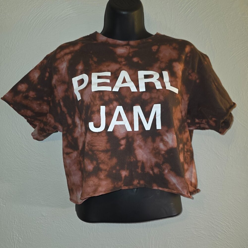 Pearl Jam Tie Dye Grunge Cropped Band Tee - M/L